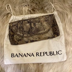 Banana republic python clutch